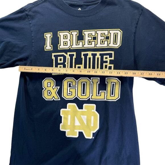 Adidas Notre Dame‎ "I Bleed Blue And Gold" Men's T-Shirt Medium Fighting Irish - Picture 4 of 5